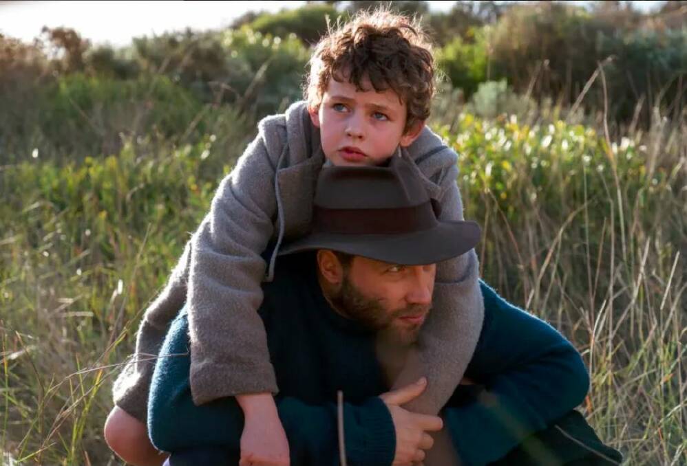 Not like the original: Jai Courtney stars as Hideaway Tom and Finn Little as Storm Boy in the new film. Fays Twin Cinema Taree sessions page 7. Photo: Matt Nettheim
