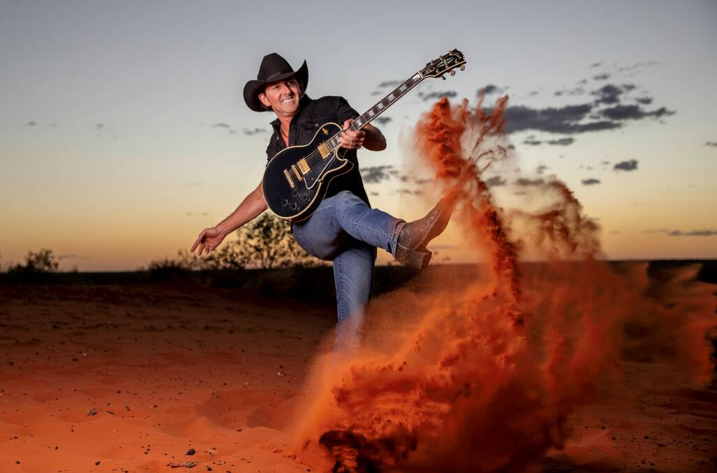 Raising Cain: Country star Lee Kernaghan on the backroads of the Northern Territory.