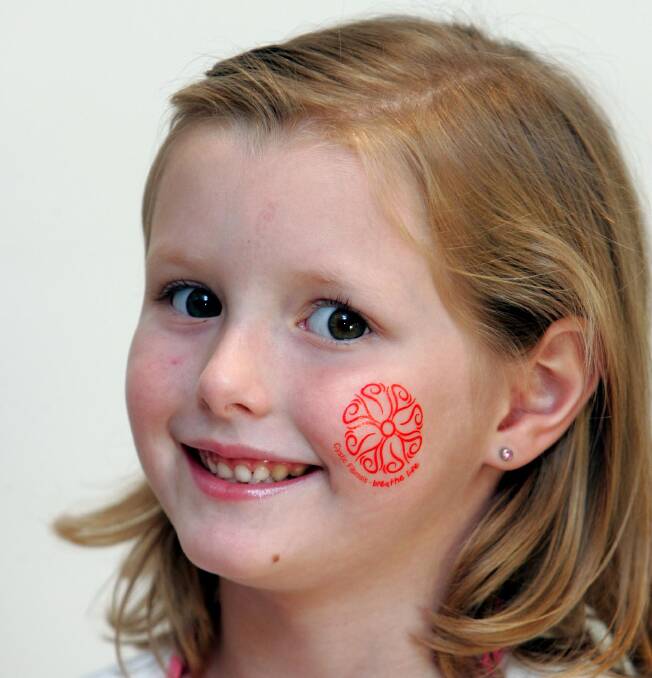 Bella Ingram, then seven, campaigning for cystic fibrosis awareness in 2009.