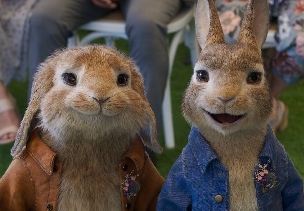 Beatrix Potter's beloved storybook characters Benjamin Bunny (voiced by Colin Moody) and Peter Rabbit (voiced by James Corden) have an exciting adventure in the big city in the new school holidays movie release, Peter Rabbit 2: The Runaway. Picture: Sony Pictures