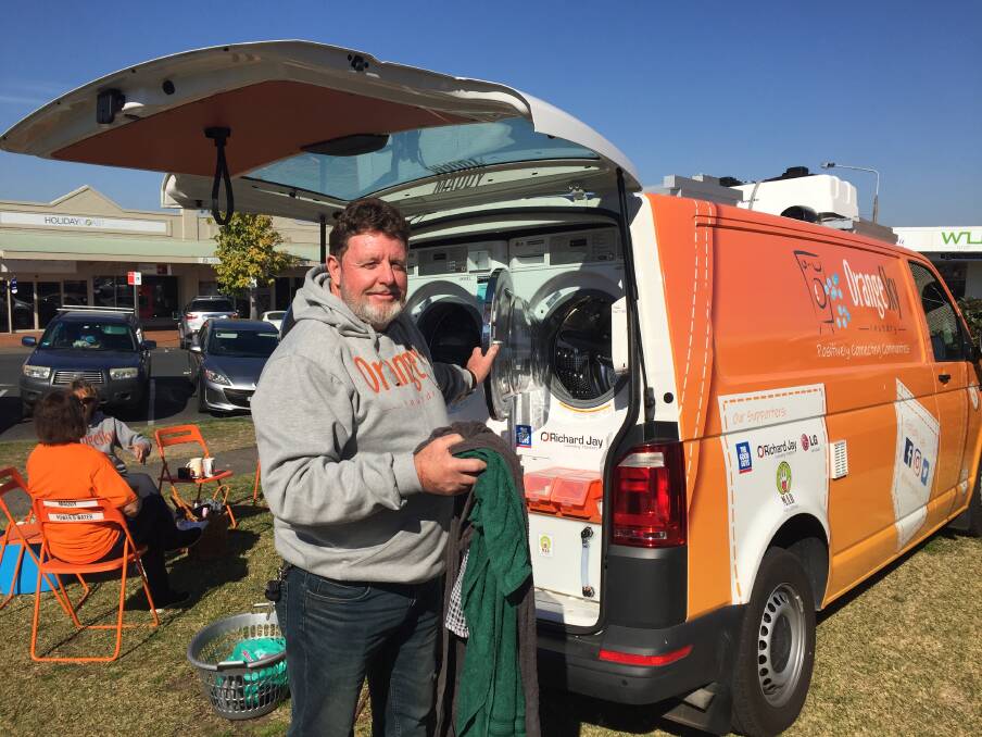 Orange Sky Laundry volunteer Paul Marshall says the service is valued by so many people in the Taree area. Photo: Ainslee Dennis.