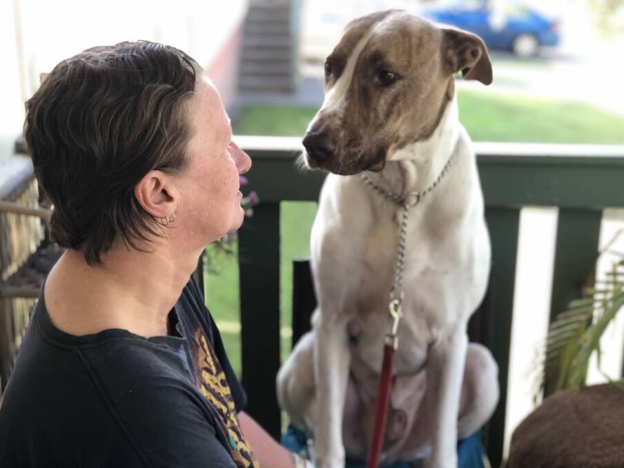 Hunter is one of three pets that Lynda regards as family, and she acknowledges that it could be a barrier to securing a rental property. Photo: Ainslee Dennis.