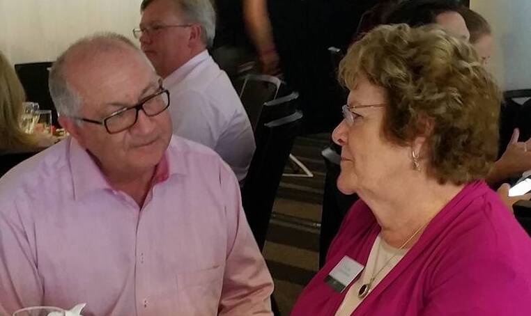 Manning Great Lakes Community Health Action Group chair Alan Tickle with NSW health minister Jillian Skinner. He said "the minister appeared to be supportive and understanding of the community concerns" about Manning Hospital.