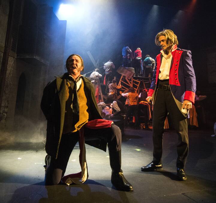 Talent: The performances of Rod Illidge as Javert and Tim Gibbs as Jean Valjean in the Taree Arts Council production of Les Misérables have earned widespread public praise. Photo: Ashley Cleaver - Cleaver Images.
