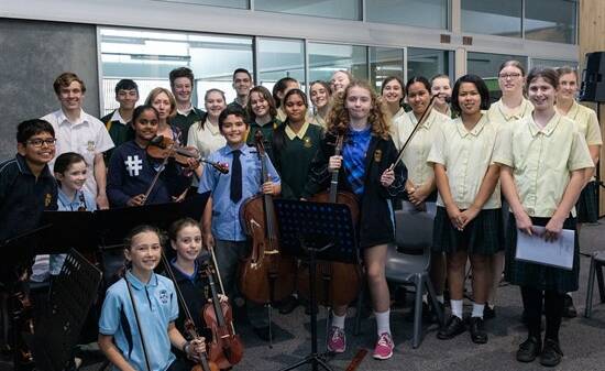 St Clare's and St Joseph's Taree students performed at the Sr Anita's Memorial Mass.