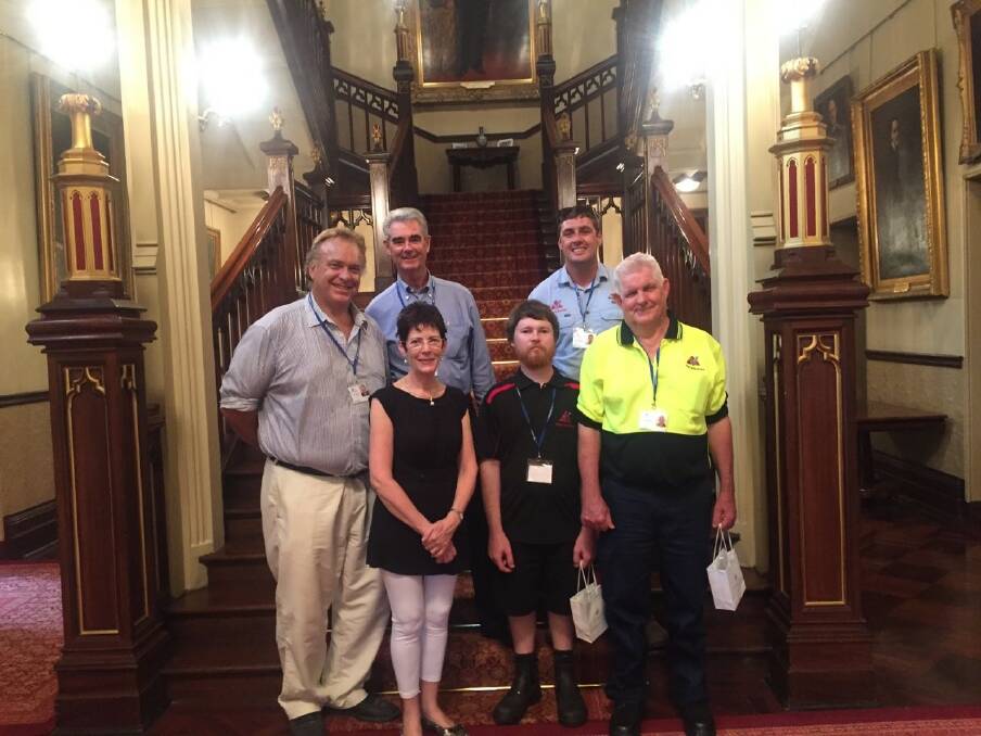 The Governor General and Mrs Hurley hosted an informative tour of Government House. Mrs Hurley is pictured with Trent Jennison, Mal Shultz, Nigel Powell, Paul Blanch and Jackson Crick.