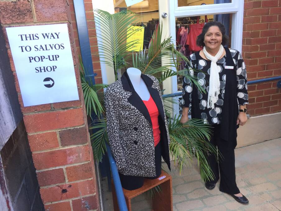 Salvation Army Family Store manager, Danielle Volkers invites the community to visit its new pop-up op shop in The Salvation Army citadel in Manning Street, Taree. Photo: Ainslee Dennis.