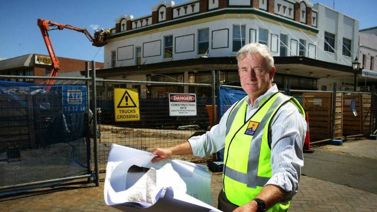 Greg has worked for about five years on the $20 million project to revitalise the Maitland central business district. Photo: Newcastle Herald.