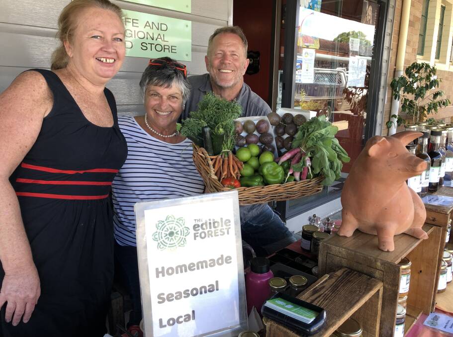 Donna Carrier of Bent on Food, Annette Owen-Mulder and Les Mulder believe their market supports bricks and mortar businesses in Wingham.