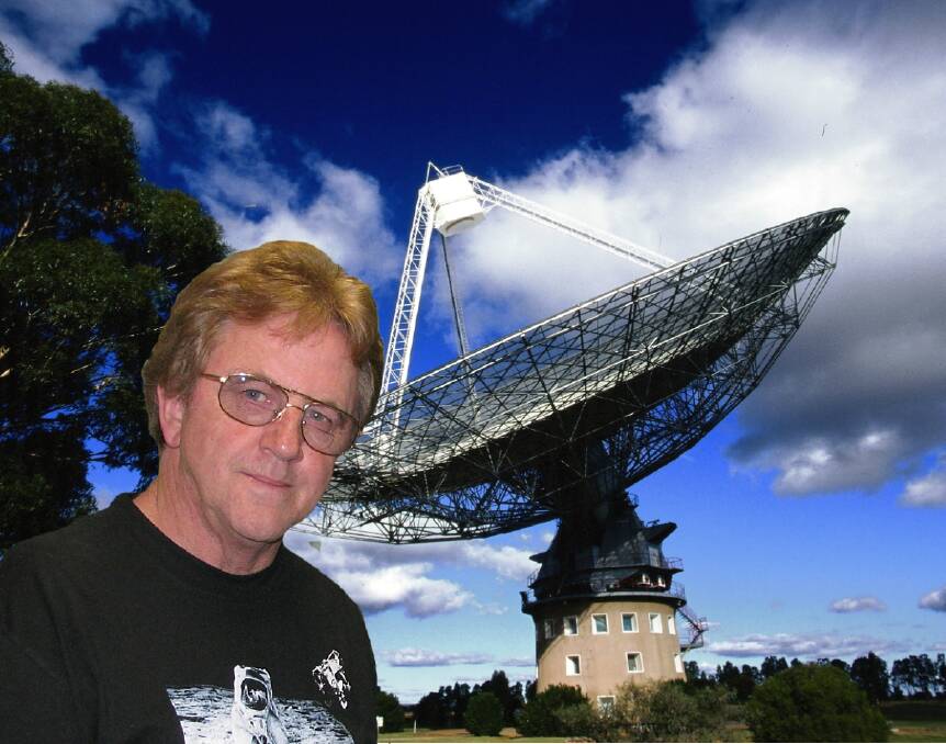 MOON LANDING: Dave Reneke at the Parkes Radio Telescope (The Dish) at the 40th anniversary of man's first steps on the moon.