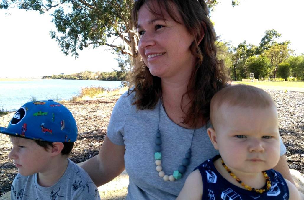 Coming together: Mandurah mum Melanie Edge shares her experience as a mother of two, with one of her children having ADHD, in an Instagram account. Photo: Supplied.
