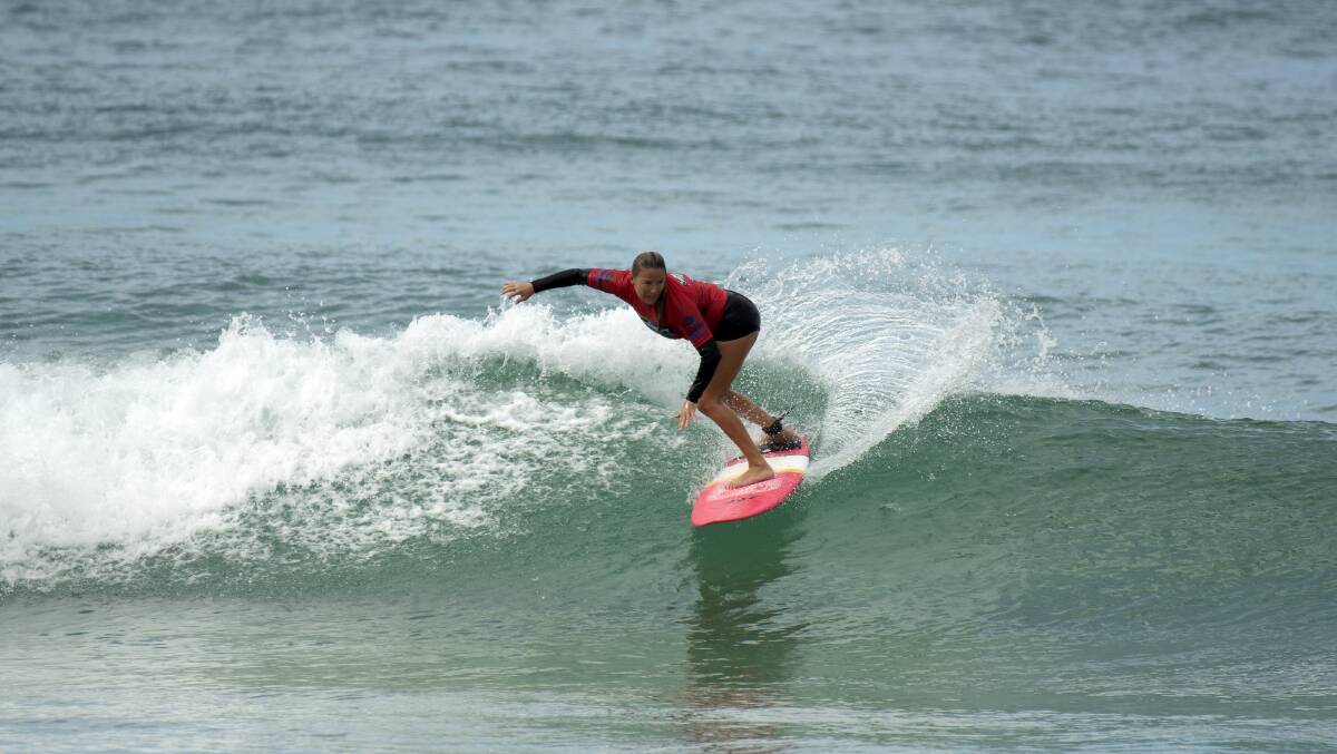 Local surfer Mel Bartz, who won the over-35 women's division in 2019, will not be competing this year for personal reasons. Photo: Ethan Smith/Surfing NSW