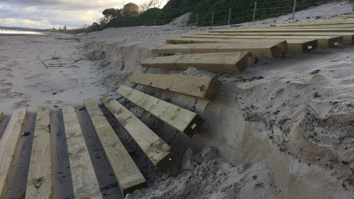 Old Bar Beach suffered significant erosion during last weekend's big seas. 