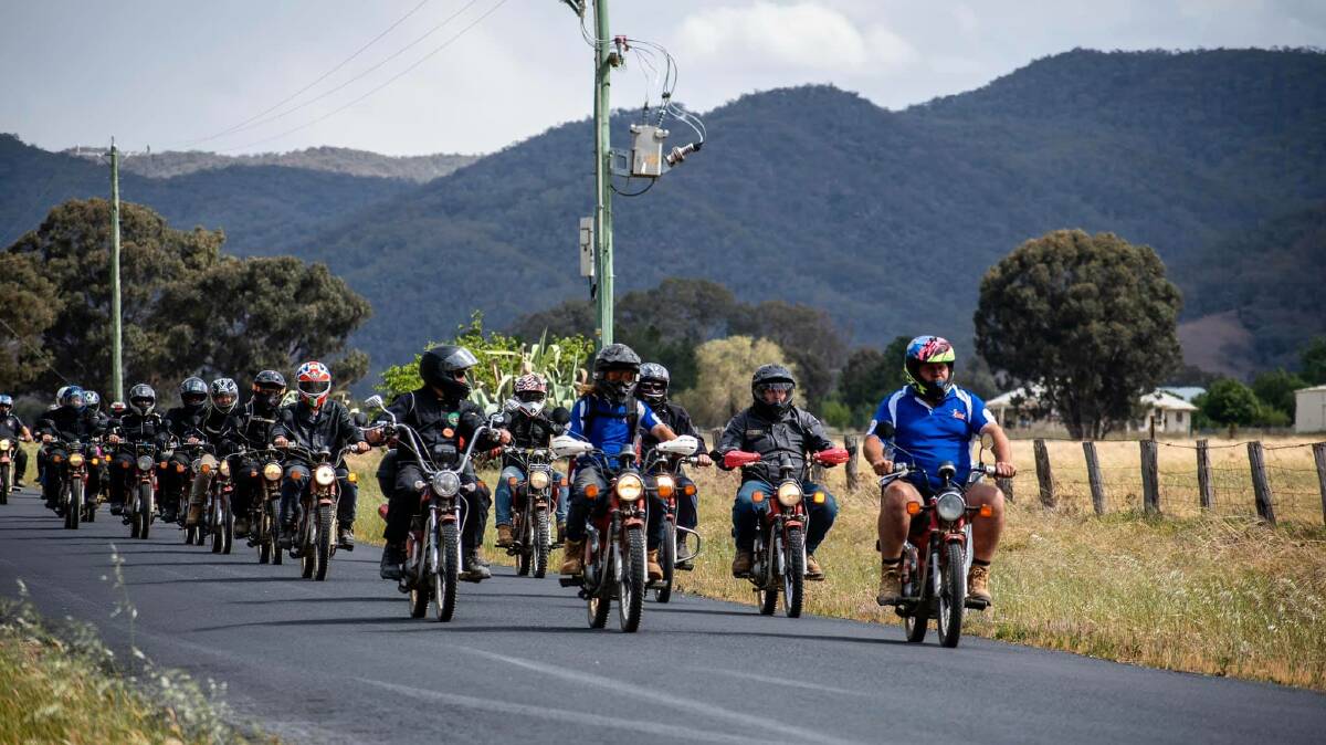The theft of three of their bikes in Forster didn't deter the members of the Late Mail Postie Ride, who raised $209,000 for the Wings4Kidz charity. Photo by Nick Pearce.