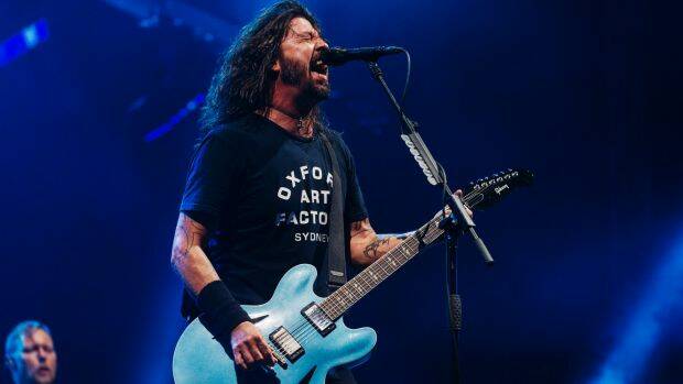 One of music's more affable, often flat-out hilarious frontmen in Dave Grohl. Photo: James Brickwood
