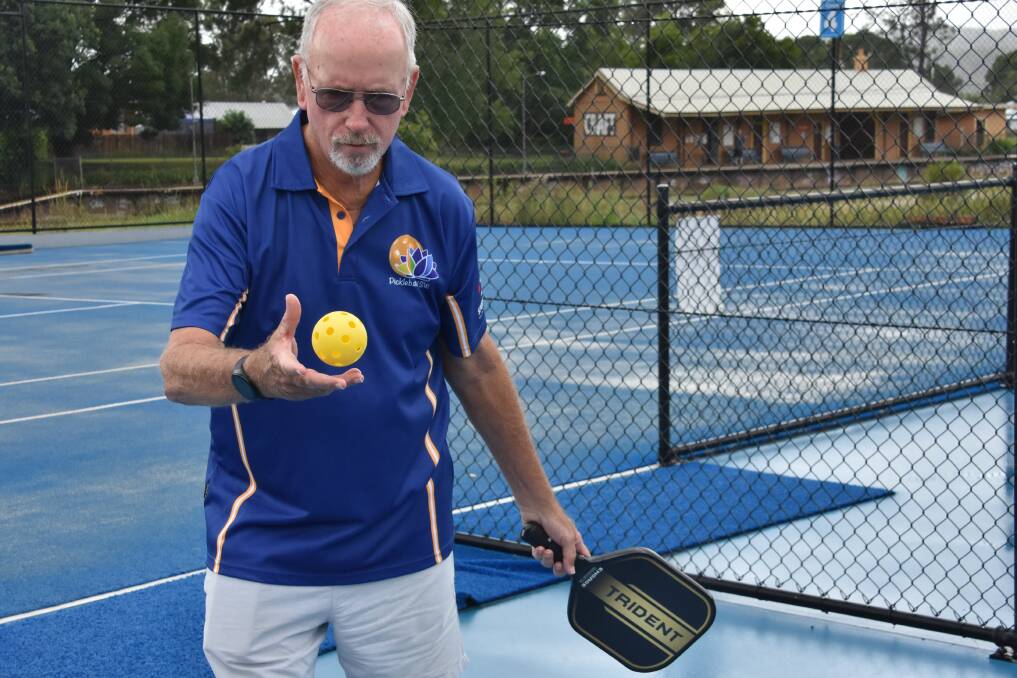 ON SERVE: Kendall Tennis Club member Bob Thompson.