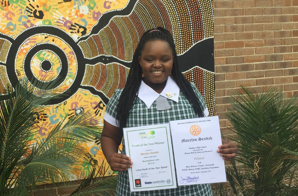 Marylyn has won the Lions Region Three public speaking competition, which is part of the Region Three Youth of the Year Final.