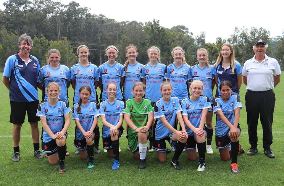 Champions: FMNC under 14s girls took out the northern NSW football Stateskill acquisition program championship. 