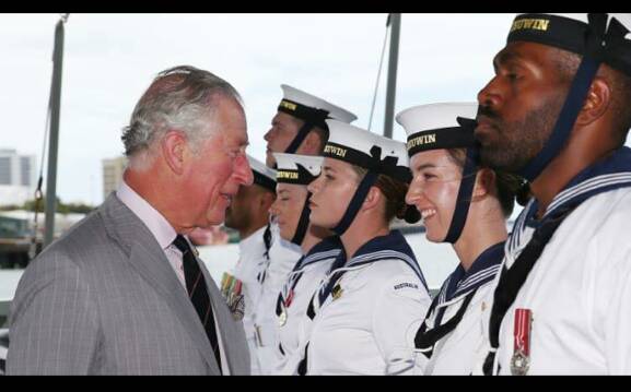 Jessica was excited to have a chat with Prince Charles when he picked her out of the crowd during his recent inspection of HMAS Leeuwin.