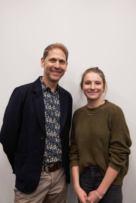 Jenevieve, pictured with Sydney Theatre Company executive director Patrick McIntyre, was one of 25 years 10 and 11 students from across NSW to attend a week of hands on experience in Sydney.