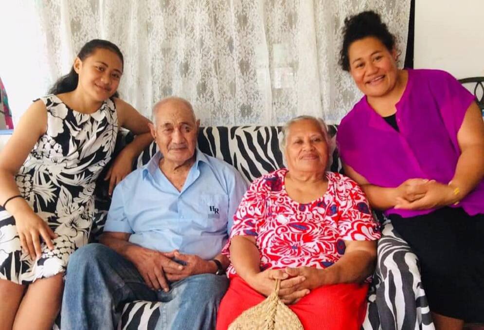 LOVED ONES: Members of Sione Finefeuiaki's family, including his parents. Picture: Courtesy, Sione Finefeuiaki. 