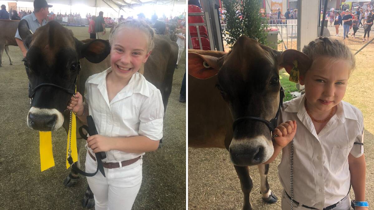 Other family winners: Alexis Yarrington after receiving fourth place in the Paraders Competition, and Rylee Yarrington ready to hit the ring for the Paraders Competition. Photos: supplied
