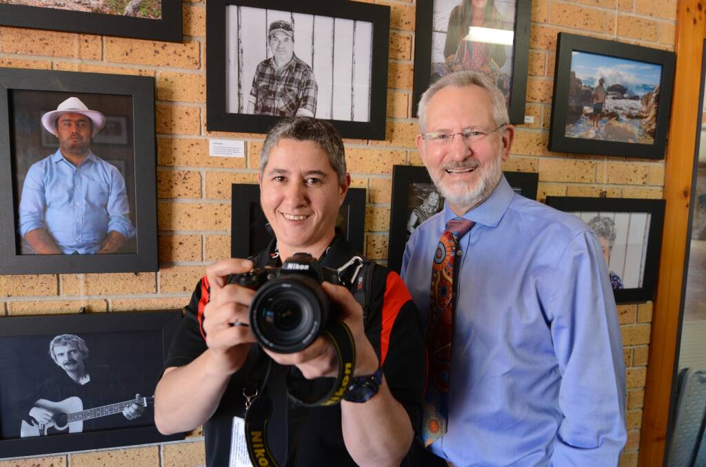 Do you see what I see: Parramatta Mission mental health support worker (and photographer) Amanda Francis, and senior minister/CEO Reverend Keith Hamilton. Photo: Scott Calvin