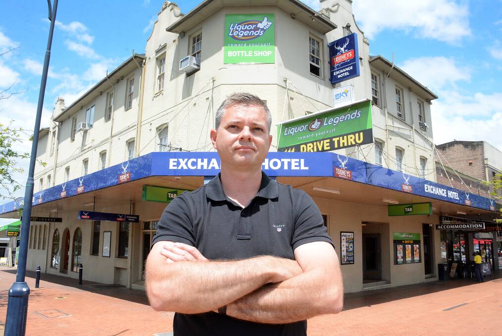 Publican of the Exchange Hotel in Taree, Glen Knight says business has never been worse since the NSW roadmap out of COVID-19's "Freedom Day" arrived. Picture: Scott Calvin