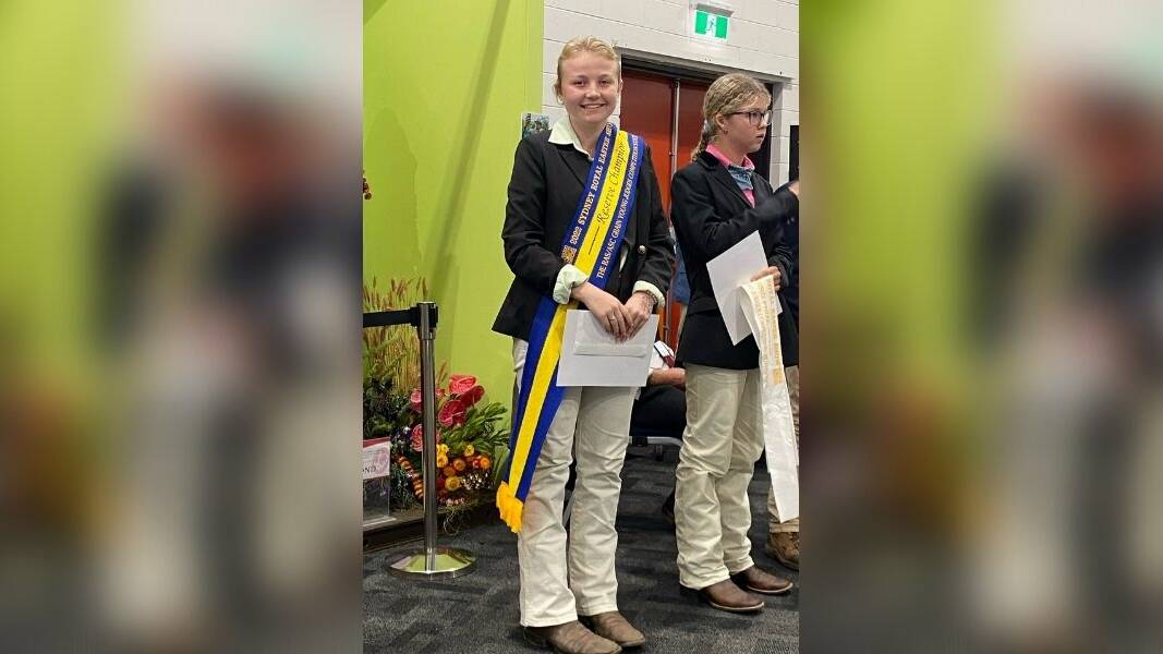 Reserve Champion: Bibiannah Peattie at the RAS/ASC Grain Young Judges Competition State Final at the Royal Easter Show. Photo: Katie Stanley