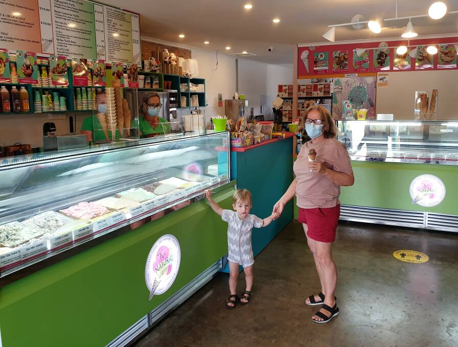 The Natural Waffle Ice Cream Parlour is one of three new businesses to recently open in Old Bar. Photo supplied