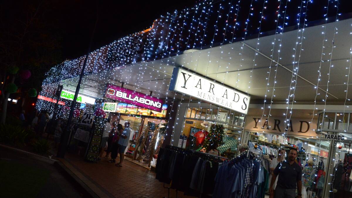 Christmas lights in the main street of Taree in 2014. File photo