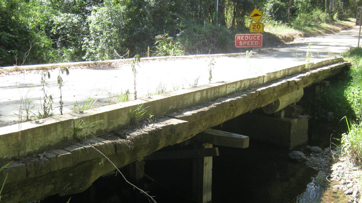 Bulga Creek Bridge is one of two bridges being raised and replaced before the end of the year.