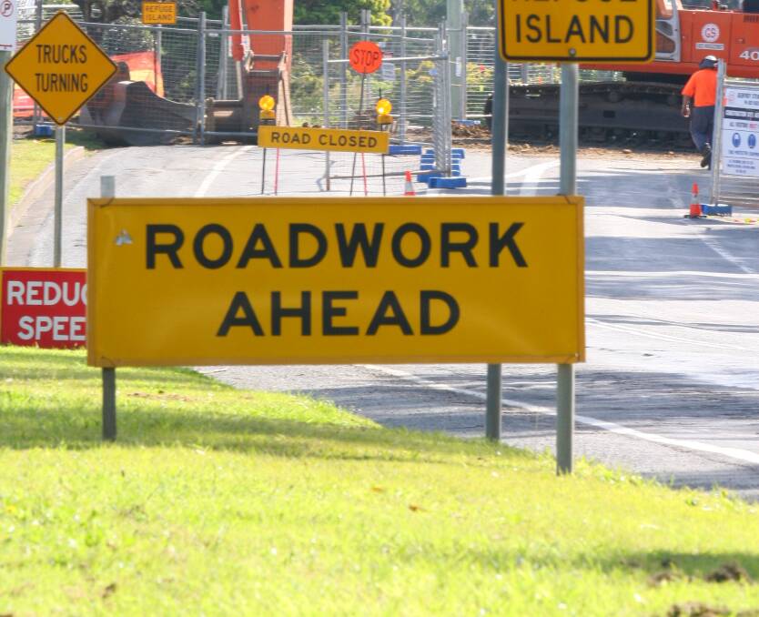 Changed traffic conditions on Pacific Highway at Coopernook