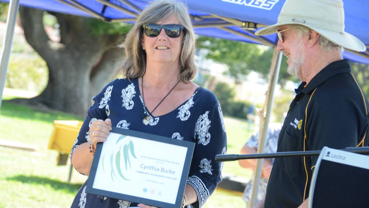 Good work recognised: Cynthia Bourke was presented the Community Achiever Award at the Taree Australia Day Awards in January 2020. Photo: Scott Calvin