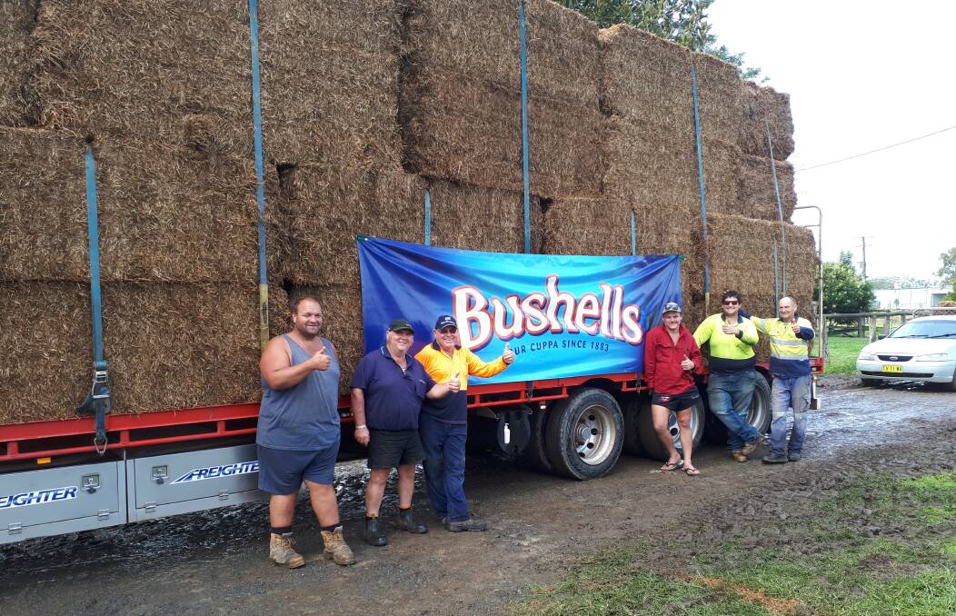 Two trailer loads of hay were delivered to Taree South to be picked up by farmers registered with Rural Aid. Photo supplied