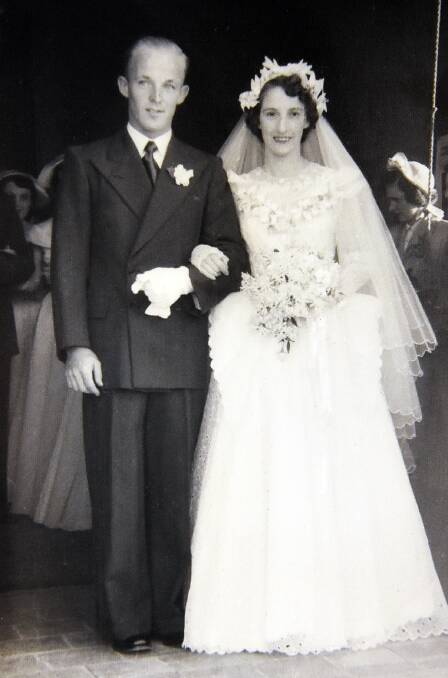 Bill and Joan Davidson on their wedding day. Photo supplied