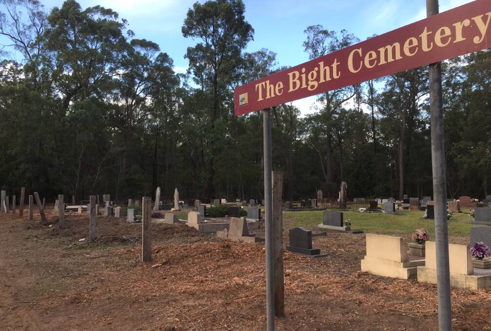The Bight Cemetery in 2019, when 68 headstones were incorrectly laid down by MidCoast Council. Photo: Julia Driscoll