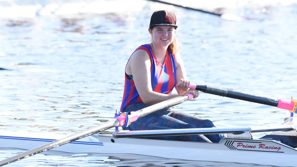 Tara has been rowing for four years. Photo: Scott Calvin