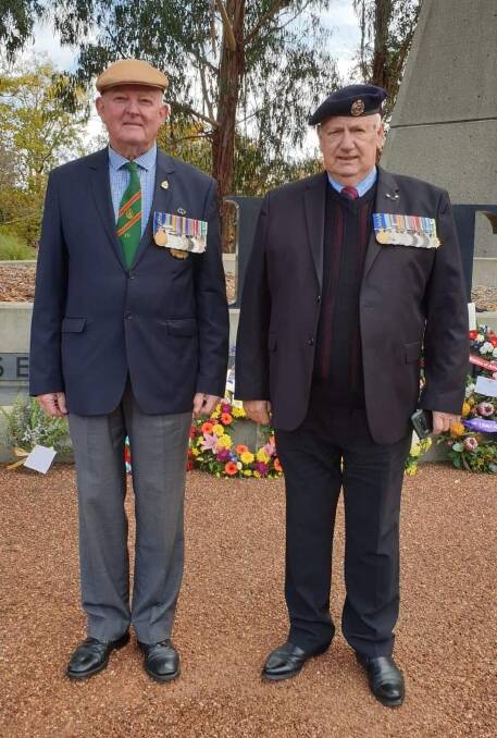 Rodney (right) with Rod White AM, former RSL National and State President. Photo supplied