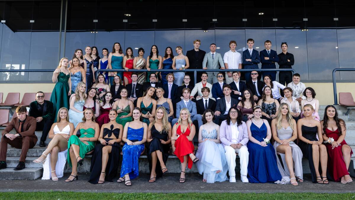 St Clare's High School Taree Year 12 graduating class of 2023 at the Winning Post Function Centre in Taree. Picture supplied. 