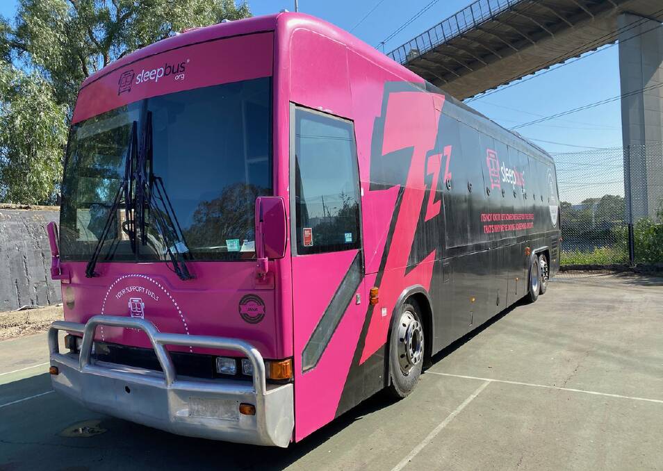 Melbourne has a pink sleepbus for women and children. Photo supplied