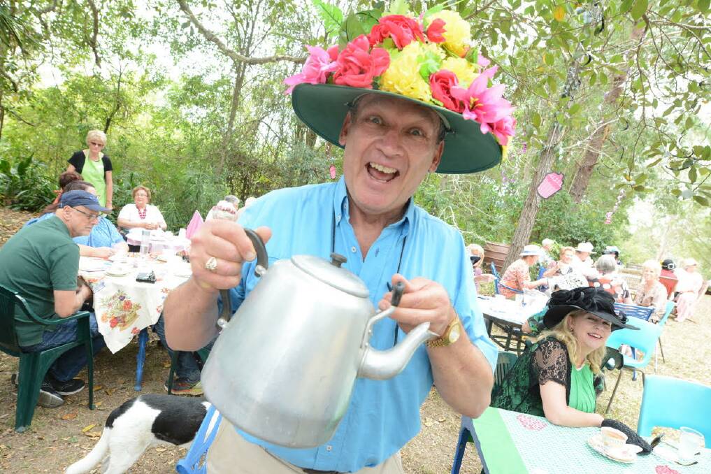 George regularly hosts Mad Hatters Tea Parties and high teas at his garden, Winchelsea, as fundraisers for Ronald McDonald House Charities. Photo: Scott Calvin