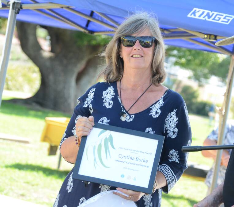 Good work recognised: Cynthia Bourke was presented the Community Achiever Award at the Taree Australia Day Awards in January 2020. Photo: Scott Calvin