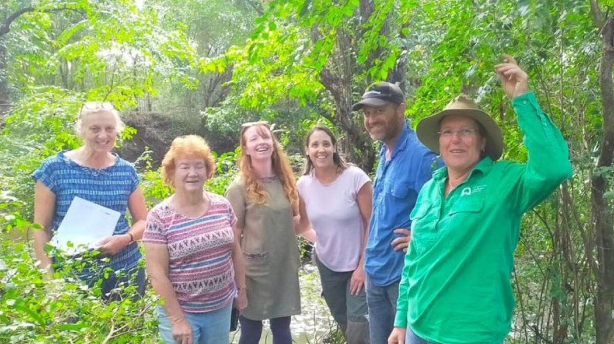 Members of Killabakh Landcare took part in the project, with Clare Rourke of the Manning River Turtle Group (third from right). Photo supplied