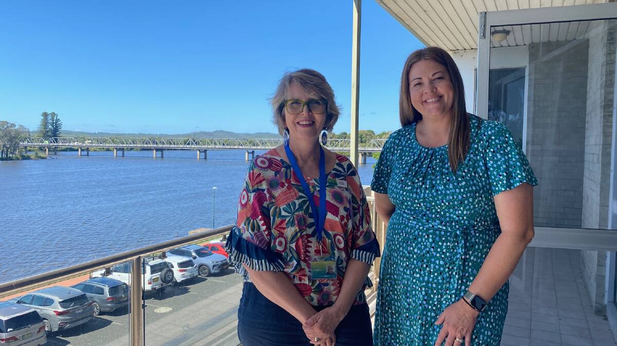 Taree Universities Campus CEO Donna Ballard and Member for Myall Lakes Tanya Thompson on the verandah of TUC's new home. Picture by Julia Driscoll.