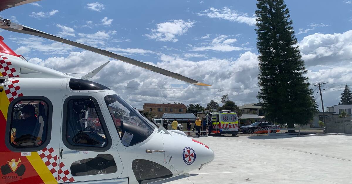 Westpac Rescue Helicopter called to beach at Manning Point