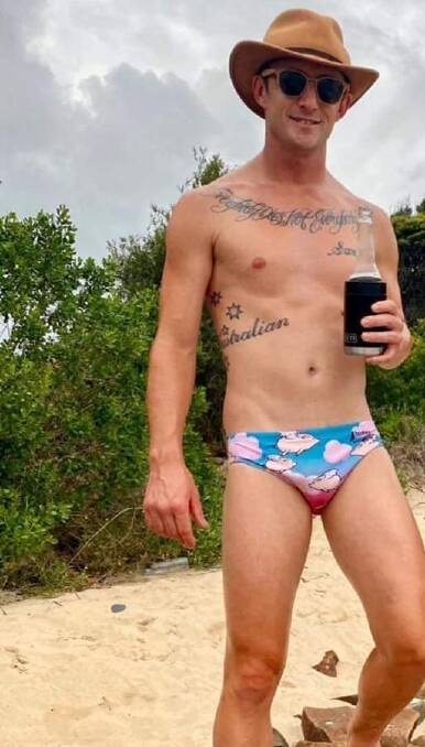 Shaun Chapman in his beloved budgie smugglers. Photo supplied