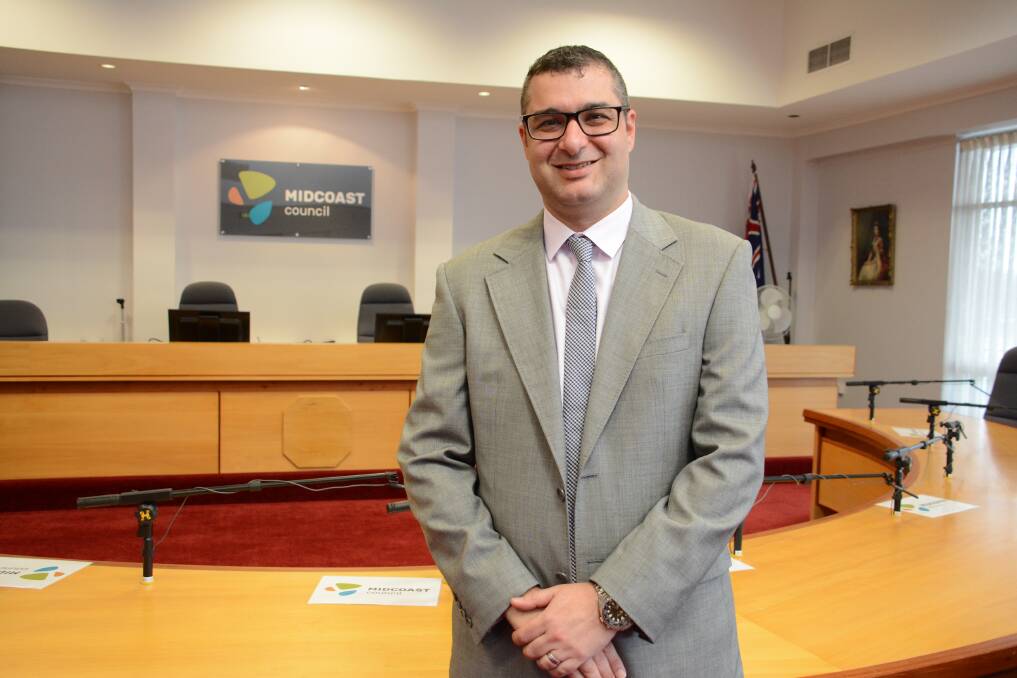 MidCoast Council general manager Adrian Panuccio at MidCoast Council's former chambers. 