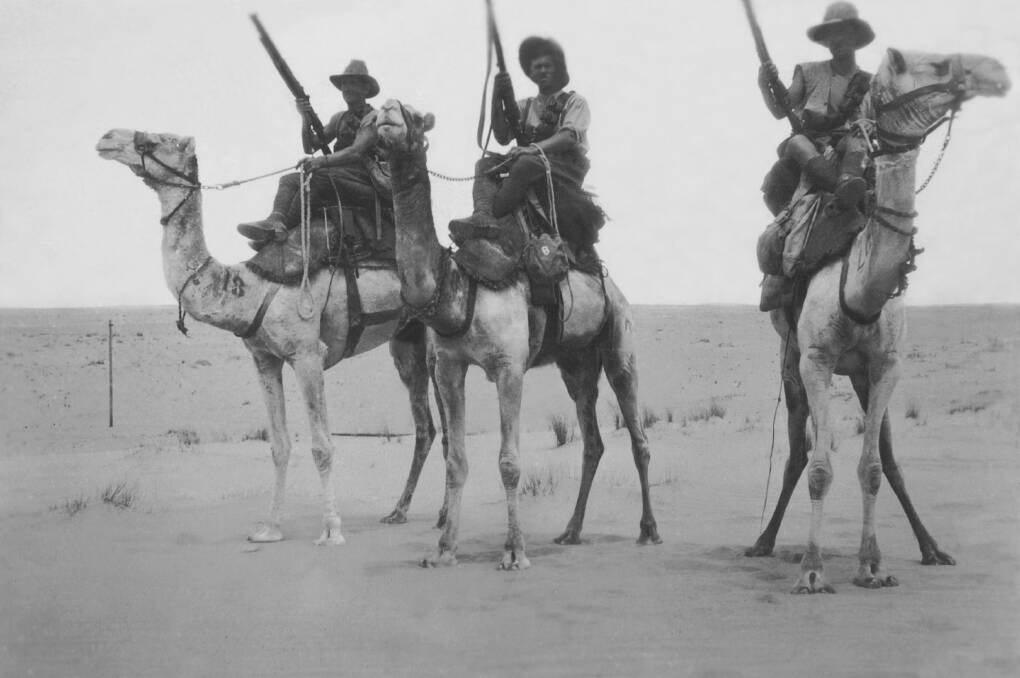 Australian troops in the Imperial Camel Corps, 1917. Photo: Australian War Memorial