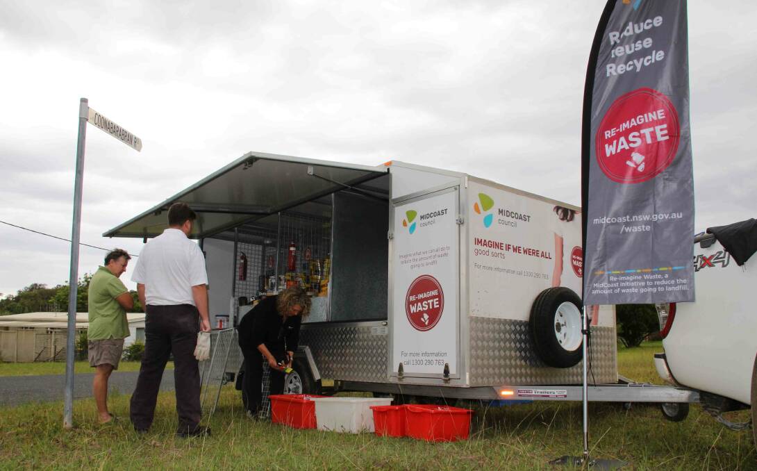 MidCoast Council's mobile recycling trailer has started it's 2020 tour around the region. Photo supplied